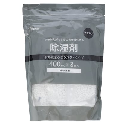 除湿剤 コンパクト(詰替 400ml×3個 竹炭入)