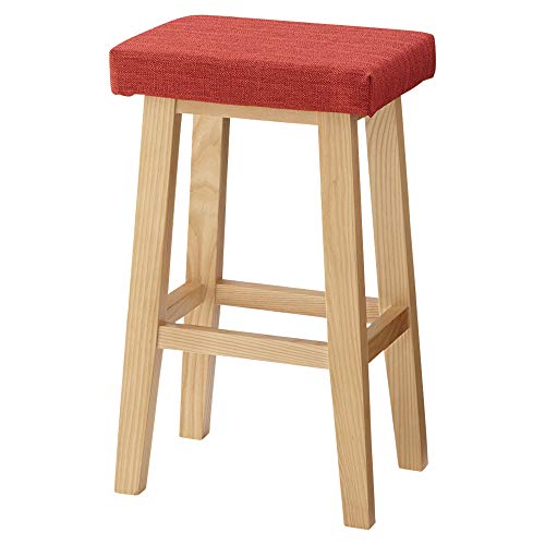 AZUMAYA ハイスツール バンビ レッド色 CL-789CRD