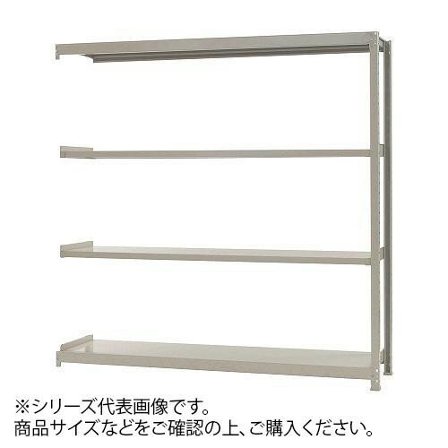 軽中量ラック 耐荷重200kgタイプ 連結 間口900×奥行450×高さ1200mm 4段 アイボリー [ラッピング不可][代引不可][同梱不可]