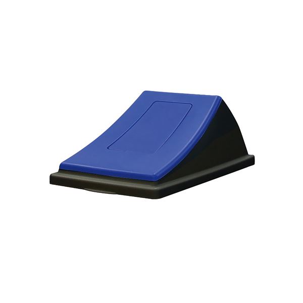 【ポイント20倍】【本体別売】 エコン ダストボックス #45 黒 蓋 単品 【ブルー もえないゴミ用 プッシュ】 シール1枚入 〔店舗 オフィス 施設〕