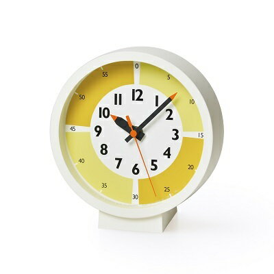 【ふるさと納税】fun pun clock with color! for table / イエロー (YD18-05 YE)Lemnos レムノス 時計 【インテリア】 お届け:※申込状況によりお届け迄1〜2ヶ月程度かかる場合があります。