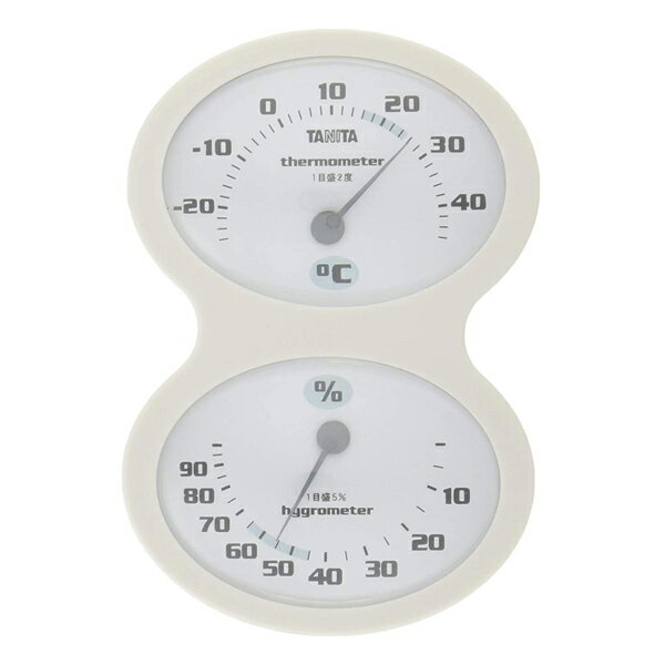 タニタ おしゃれなデザインのアナログ温湿度計 掛け式 TT-509-WH ホワイト 1個 在庫限り