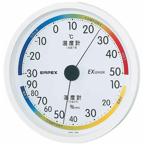 EMPEX (エンペックス) 温度・湿度計 エスパス 温度・湿度計 壁掛用 TM-2331 ホワイト【送料無料】