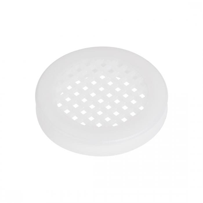 uxcell ラウンドメッシュホールエアベント 58mm穴径 5mm高さ プラスチックソフィットベント ホワイトカバー 食器棚靴箱用 50個