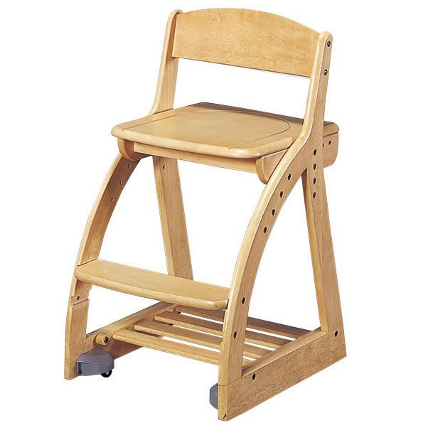 コイズミ 4ステップチェア 板座 ナチュラル 木製デスクチェア 4STEP Chair CDC-763NS