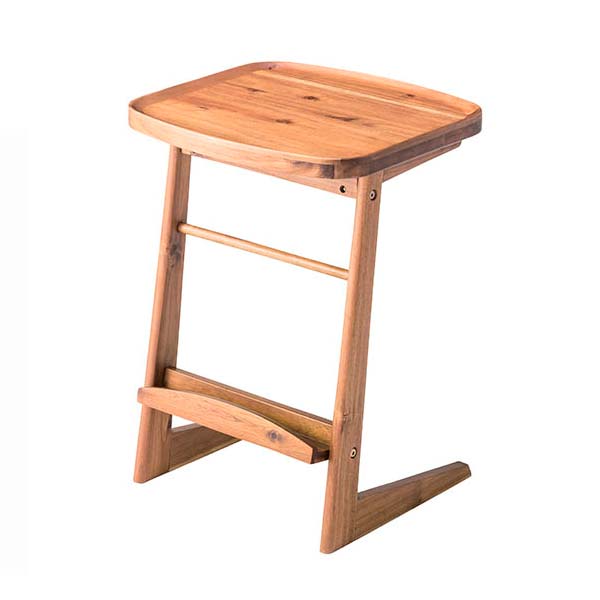 東谷 ヴァルト NET-724 サイドテーブル 幅42cm 奥行38cm 高さ54cm 天然木 アカシア材 マガジンラック付テーブル トレー天板 ナイトテーブル ソファサイドテーブル 送料込み