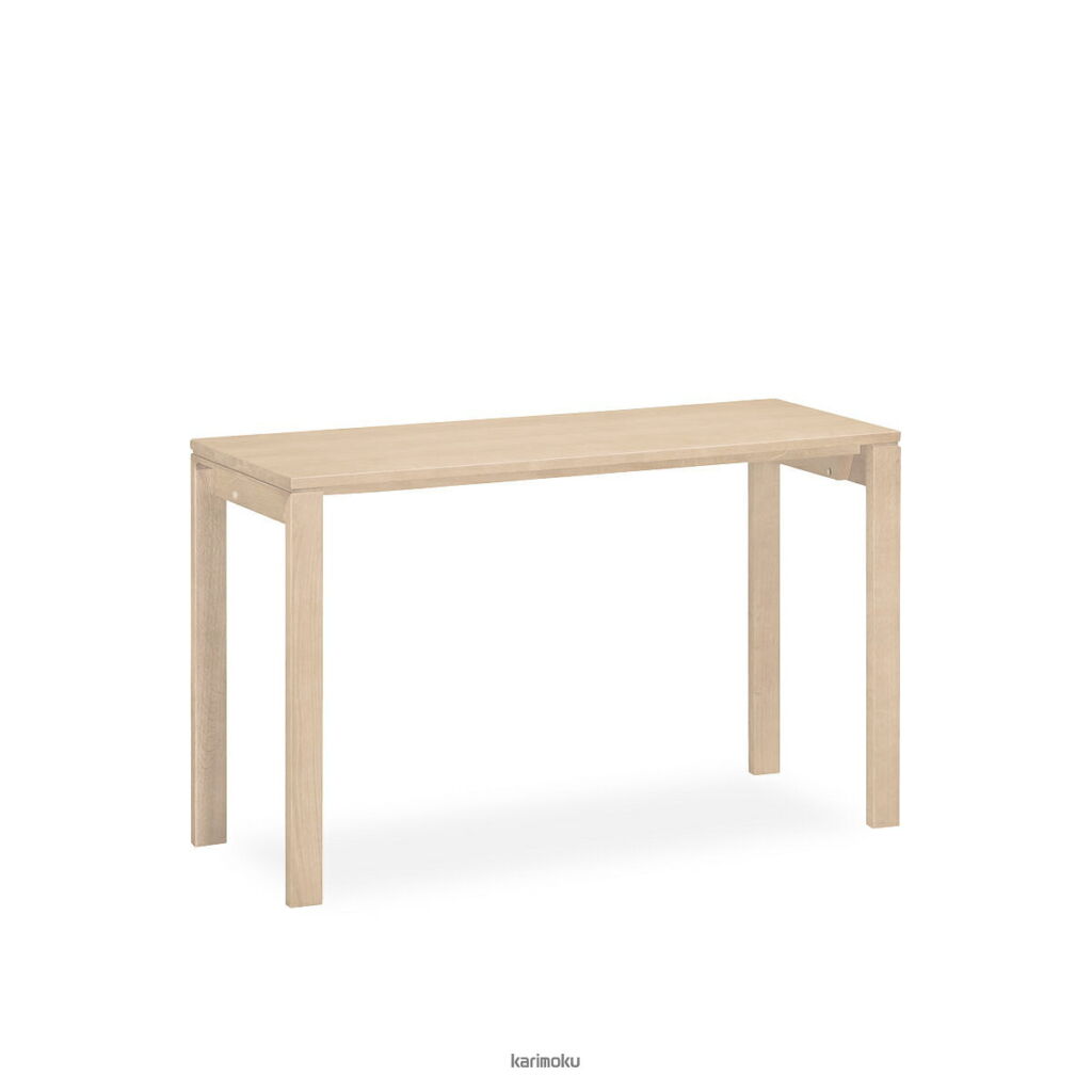 カリモク 学習机 ユーティリティプラス デスク (幅120cm, 奥行き45cm, シアーホワイト色)【全国送料無料】【同梱不可】【店頭受取対応商品】