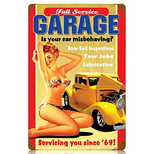 スティール サイン (スチール サイン)Service Garage V-162