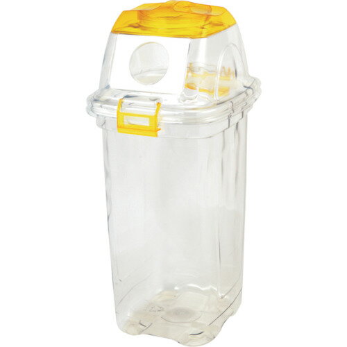 テラモト 透明エコダスター#45 カン用イエロー 〔品番:DS4590455〕[1275665]「送料別途見積り,法人・事業所限定」【大型】