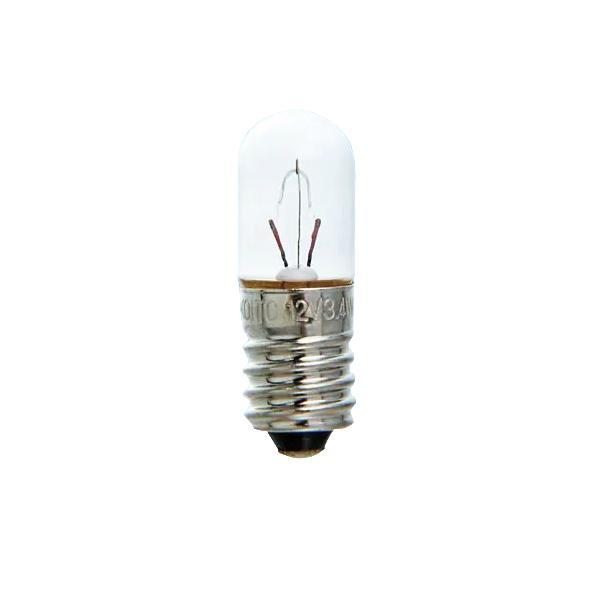 パイロットランプ 小型電球 表示灯 T13 E12 28V 0.11A ナツメ形 クリア ねじ式・エジソンベース 10個入