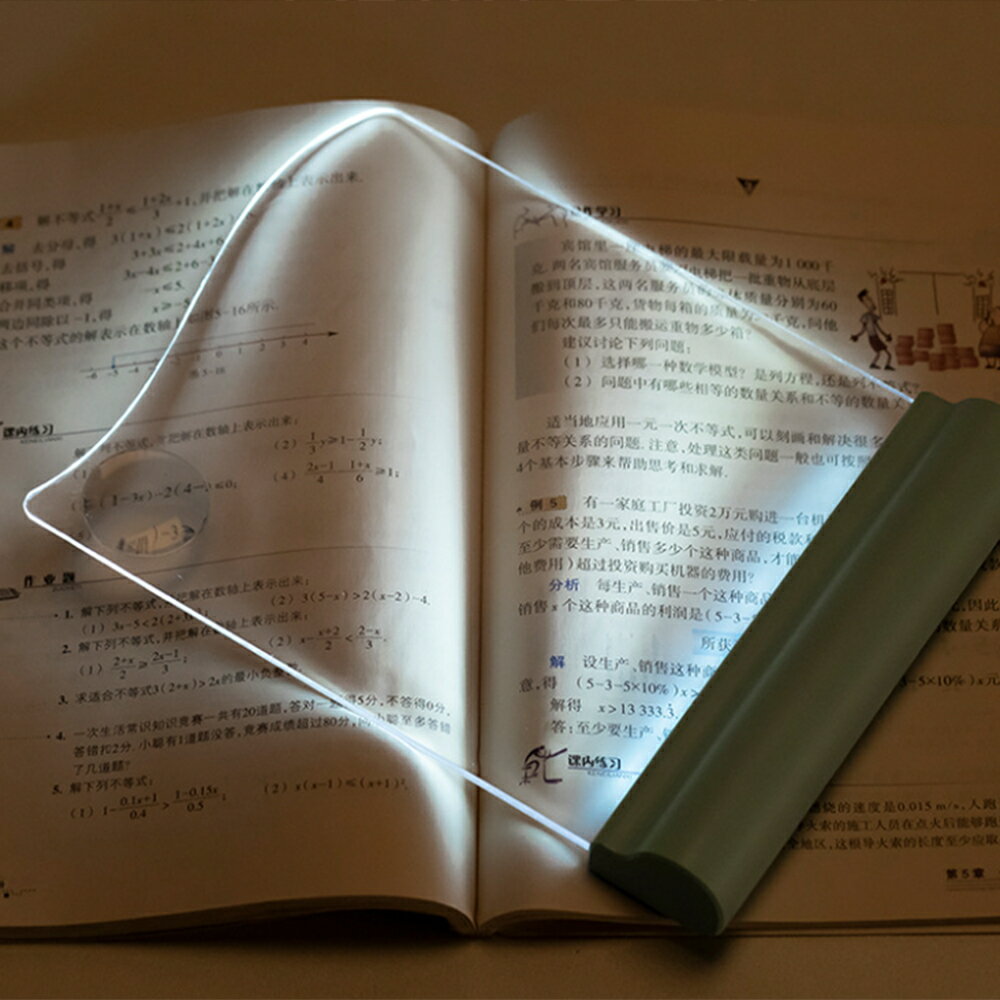 読書用 LEDライトパネル 本 ブックライト ベッド 読書 夜間照明 夜間読書ライト 読書用ルーペ 拡大鏡