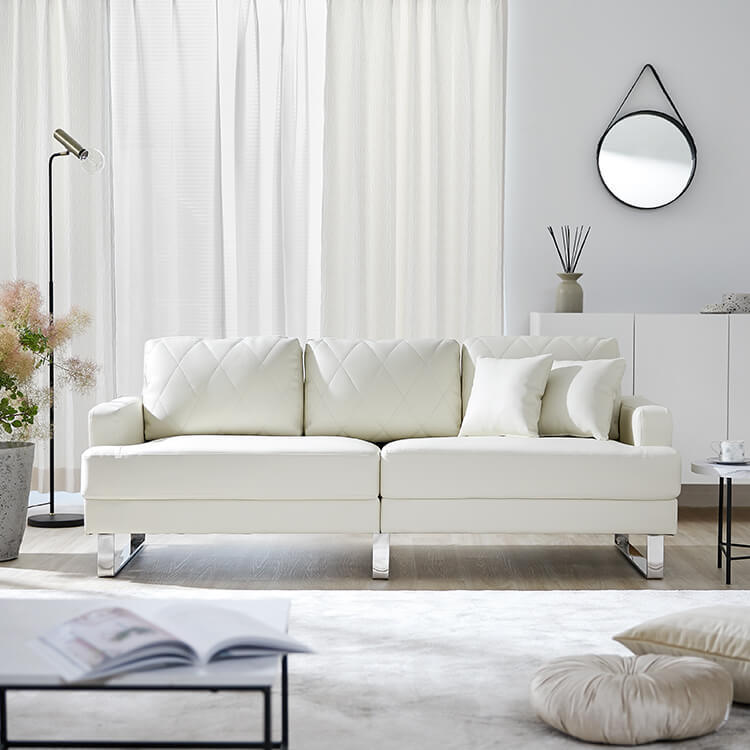 [幅181] ソファー 3人掛けソファー 合皮 キルティング