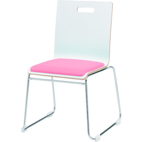 TOKIO リフレッシュチェア PM-55MPL-WH パステルピンク(レザー) 〔品番:PM-55MPL-WH-PP〕[1584393]「送料別途見積り,法人・事業所限定」【大型】