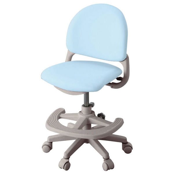 コイズミ ベストフィットチェア 回転学習デスクチェア 合成皮革張り BestFit Chair ライトブルー色 CDY-662