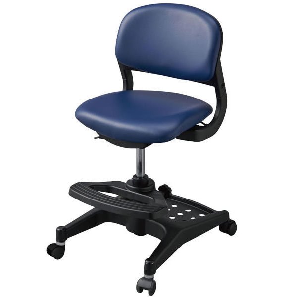 コイズミ ハイブリッドチェア 学習デスクチェア 合成皮革張り HyBrid Chair ネイビーブルー色 CDC-875