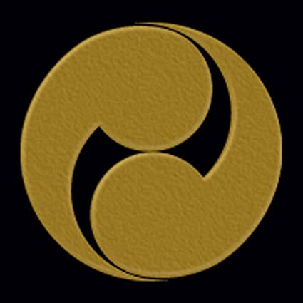 一般家紋蒔絵シール 74.左二巴/GD