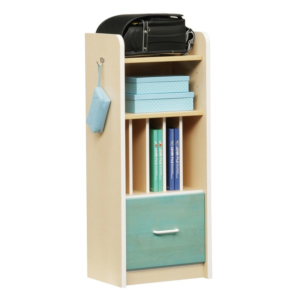 直送・代引不可ランドセルラック(子供部屋家具/収納ラック) 幅44cm 木製(天然木) 引き出し収納付き 日本製 ナチュラル 【ANJU】あんじゅ 【完成品 開梱設置】【代引不可】別商品の同時注文不可