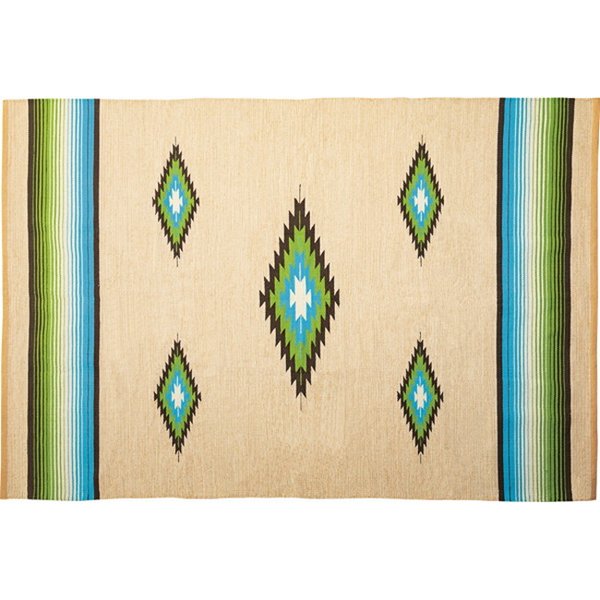 ラグ 【グリーン】 コットン