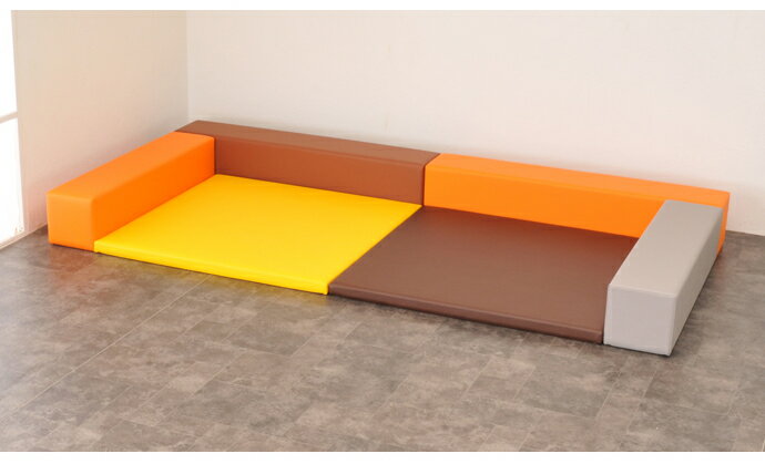 キッズコーナー   キッズコーナー リス20cm角セット 1畳プランB マロンカラー/クッション 日本製 激安 キッズスペース キッズコーナー マット 保育園 幼稚園 一畳 室内