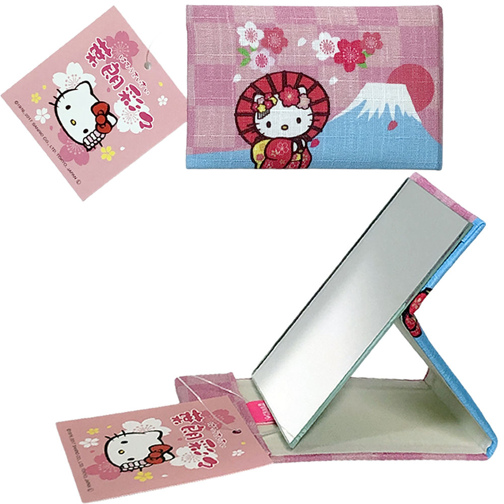 キティちゃん ミニスタンドミラー 富士山 ピンクHELLO KITTY キティ サンリオ ハローキティ kitty はろうきてぃ 和柄 雑貨 小物 手鏡 ミラー キティグッズ 送料無料