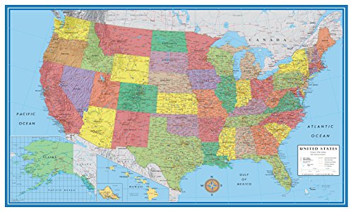 24x36 United States USA US Classic Elite Wall Map Mural Poster Folded by Swiftmaps