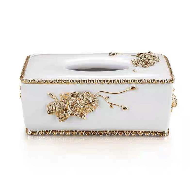 A059742高級感のある .陶器ティッシュケース