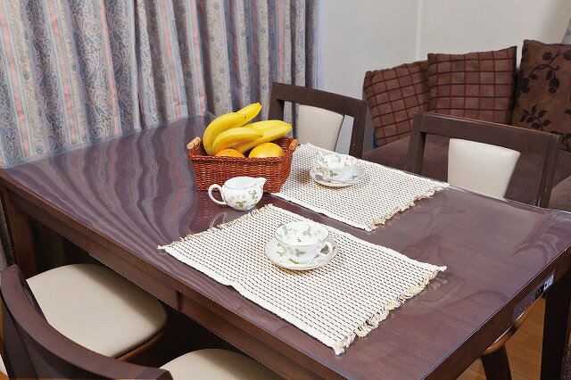 【送料無料】 別注 両面非転写 テーブルマット 3mm 透明 50X50以内 テーブルカバー デスクマット