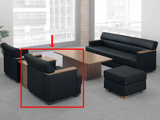 【レビュー投稿で100円OFFクーポン】【メーカー直送】コクヨ 応接用 リブレラ 混合革アームチェア W870×D820 ブラック【代引不可】【組立・設置・送料無料】応接ソファ テーブル 応接セット 受付カウンター ロビー オフィス家具