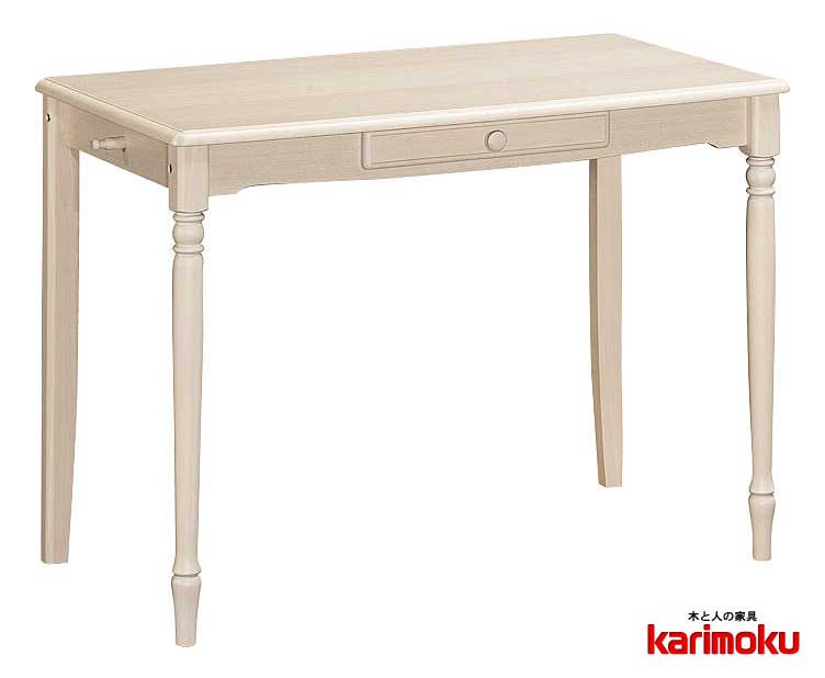 カリモク カリーシル SJ3100MY 学習デスク 奥行55cm 幅100cm 組み合わせデスク PCデスク かわいい ホワイト 白 学習机 Cariesil 女の子 姫系 karimoku 国産/日本製家具