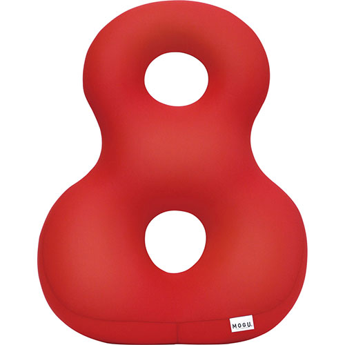 モグ バックサポーターエイト レッド C3032110 ビーズクッション [▲][AS]