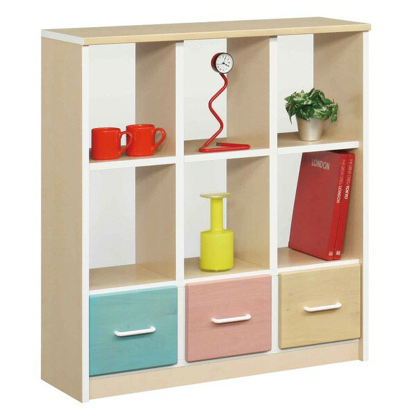 オープンラック(子供部屋家具) 木製(天然木) 幅90cm 引き出し収納付き 日本製 ナチュラル 〔ANJU〕あんじゅ 〔完成品〕【代引不可】【北海道・沖縄・離島配送不可】