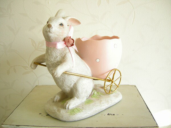 ハンティングバニー ピンクのたまごカートとうさぎ