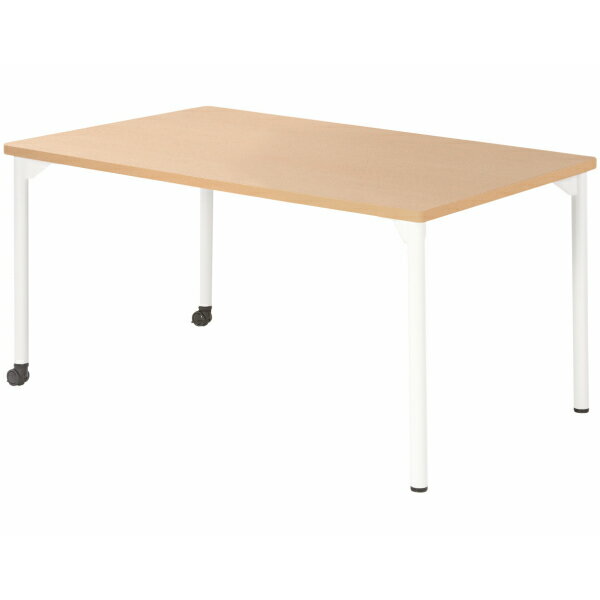 【法人限定】会議テーブル 長方形 幅1500×奥行900×高さ700mm キャスター付き EDL-1590KH ソフトエッジ ペールウッド ホワイト テーブル 会議用テーブル ミーティングテーブル 組み合わせ自由 会議テーブル NISHIKI ニシキ工業