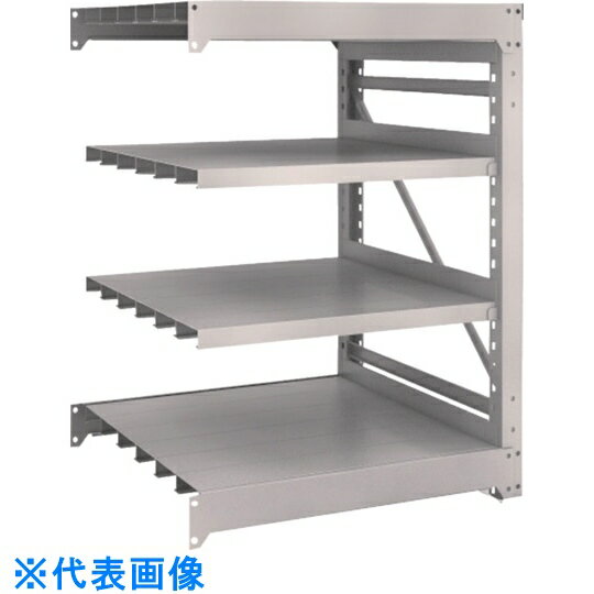 TRUSCO スチールラック M10型重量棚 900X900XH1200 4段 連結 ネオグレー 〔品番:M10-4394B-NG〕[5082111]「法人・事業所限定,直送元」