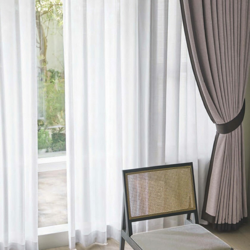 MODE S カーテン▼フラットD(約1.0倍ヒダなしカーテン・ドレスアップ加工)本縫い ウェーブ加工あり▼スミノエ モードエス【カーテン幅421～570×カン下寸法201～220cm】ファンクショナルシアーシリーズ D-4497 シアー レース タテ 日本製