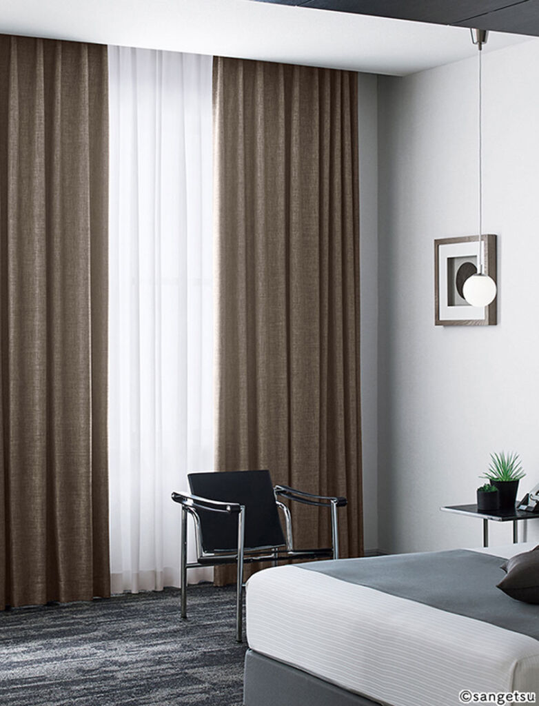 ▼サンゲツ ストリングス オーダーカーテン 形態安定 裾:折返し 2.0倍ヒダ▼STRINGSSC8483～8485【カーテン幅376～450×カン下寸法221～240cm】