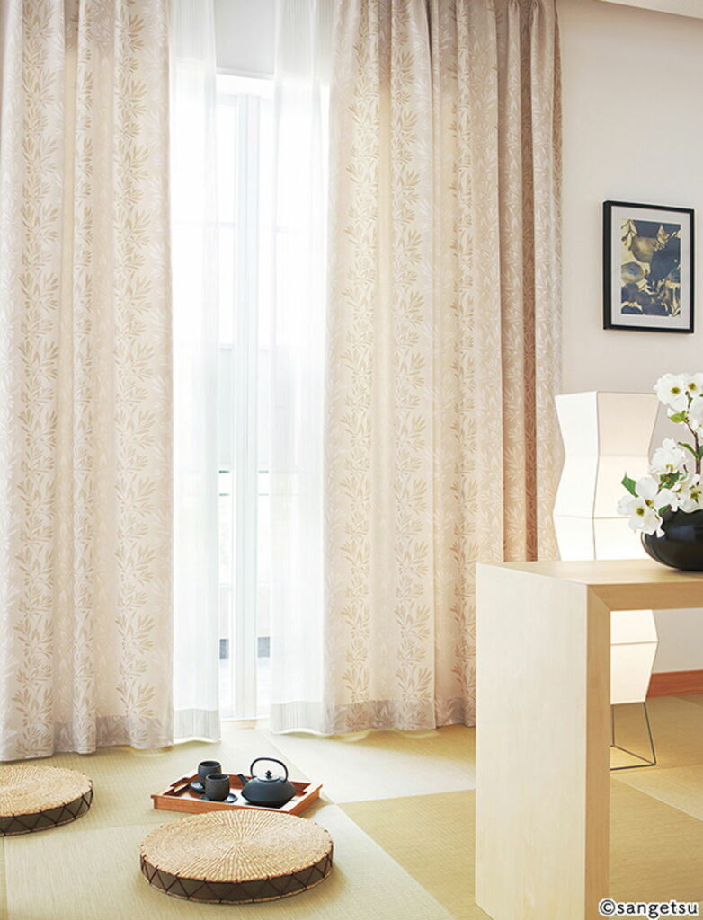 サンゲツ▼ストリングス オーダーカーテン SS仕様(スタンダード) 約1.5倍ヒダ(本縫い) 裾:折返し▼SC7263〜7265 ドレープ Blackout Plain 遮光【カーテン幅4010〜5000×カン下寸法810〜1000mm】