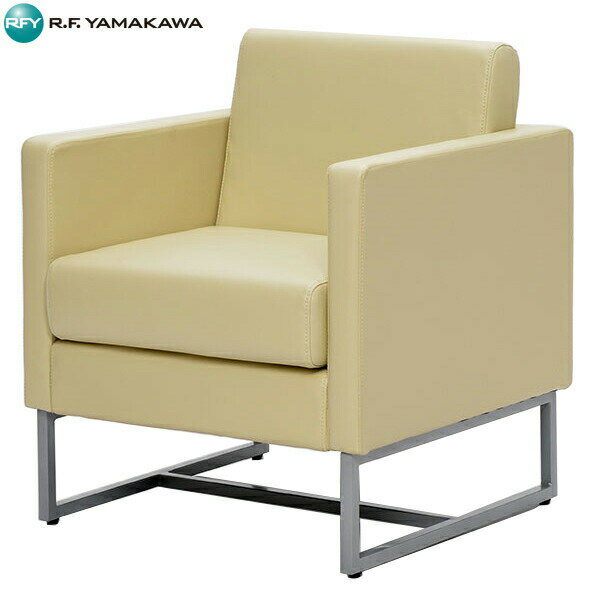 【法人限定】【車両制限】【車上渡し】【地域制限有】【メーカー直送】アール・エフ・ヤマカワ ループ脚ソファ1人掛け ホワイト GZLPSF-1WH オフィス 会議室 商談 応接用 2人用 二人掛け