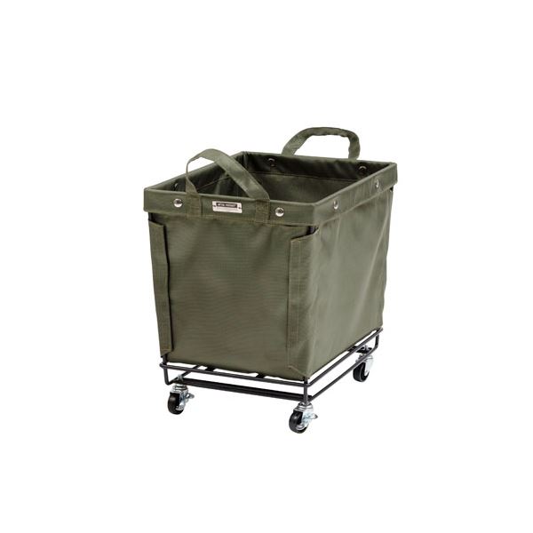 【ポイント10倍】バスケットワゴン グリーン 約幅33cm 組立品