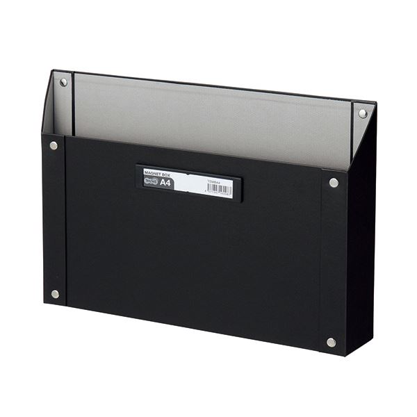 【送料無料】(まとめ) TANOSEE マグネットボックス(貼り表紙) A4サイズ 黒 1個 【×10セット】