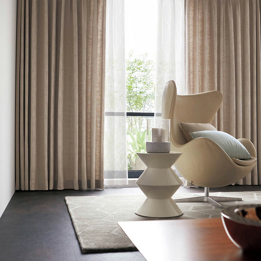 filo 川島織物セルコン オーダーカーテン▼フィーロ ソフトウェーブ縫製 フラット 両開き▼ルドムクFF5241～5243 防炎【カーテン幅 4巾415～564×カン下寸法281～300cm】