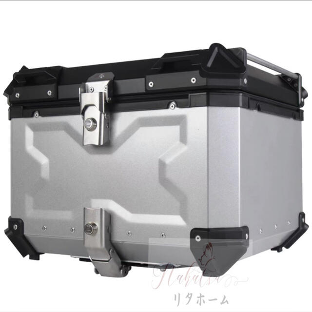 A007560グレードアップ品 リアボックス トップケース ブラック アルミ製持ち運び 55L