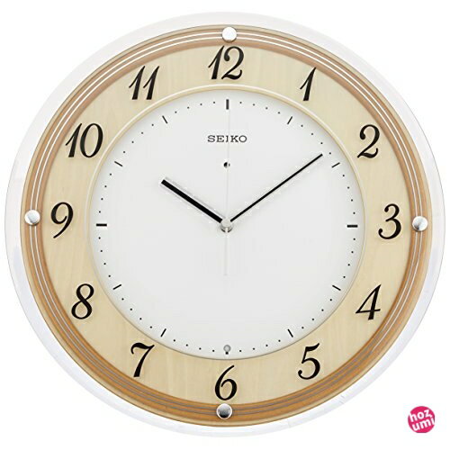 セイコークロック 掛け時計 ナチュラル 電波 アナログ 木枠 天然色 木地 KX321A