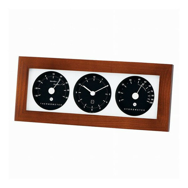 エンペックス リビウッディ温湿クロック LV-4302【送料無料】