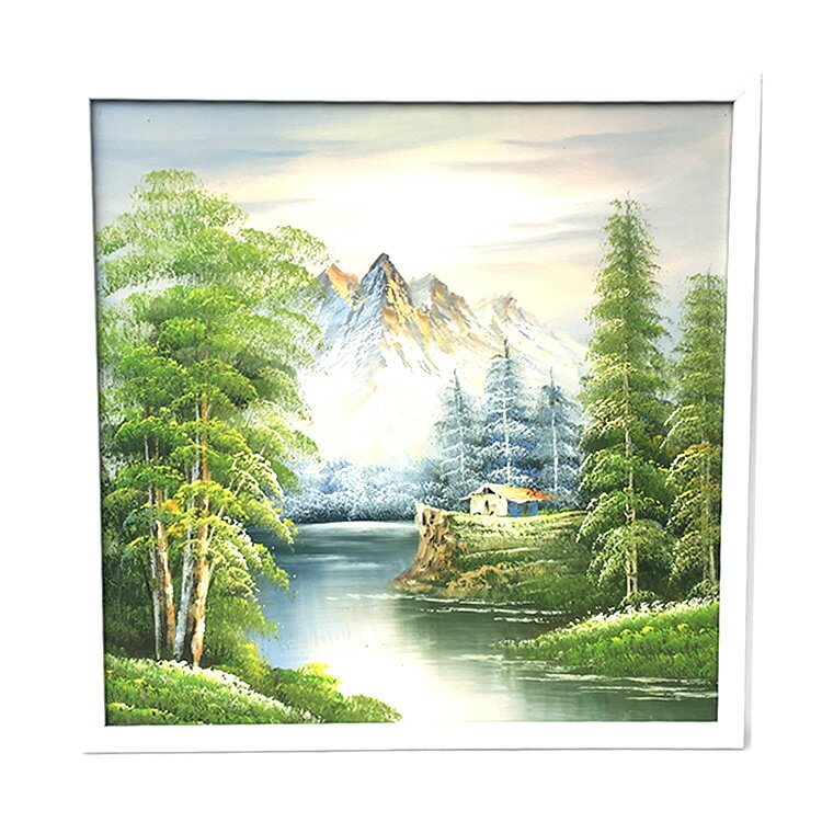 【在庫処分特価!】絵画 油絵 風景画r-1 簡易額仕立
