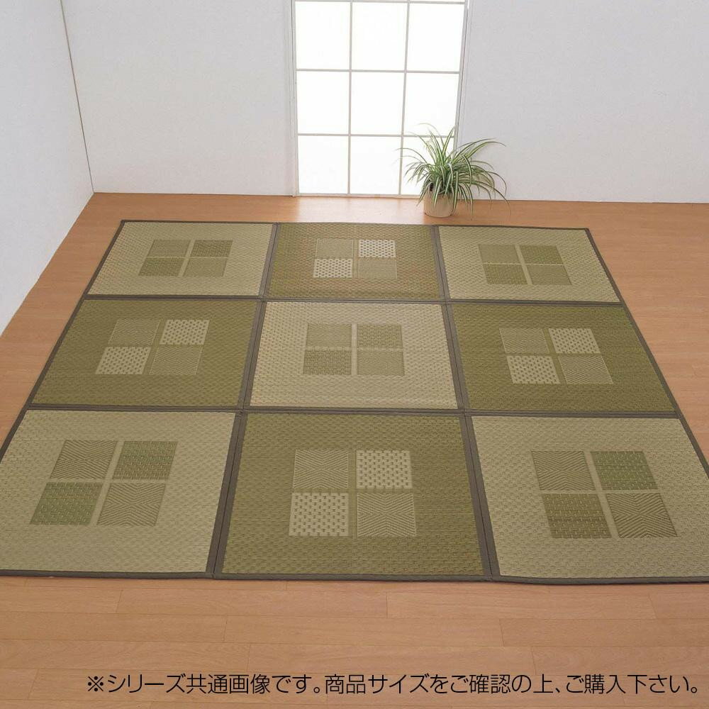 【暮らしラクラク応援セール】緑茶染め い草アクセントラグ 祇園 約200×266cm グリーン TSN504172【取り寄せ・返品不可商品】