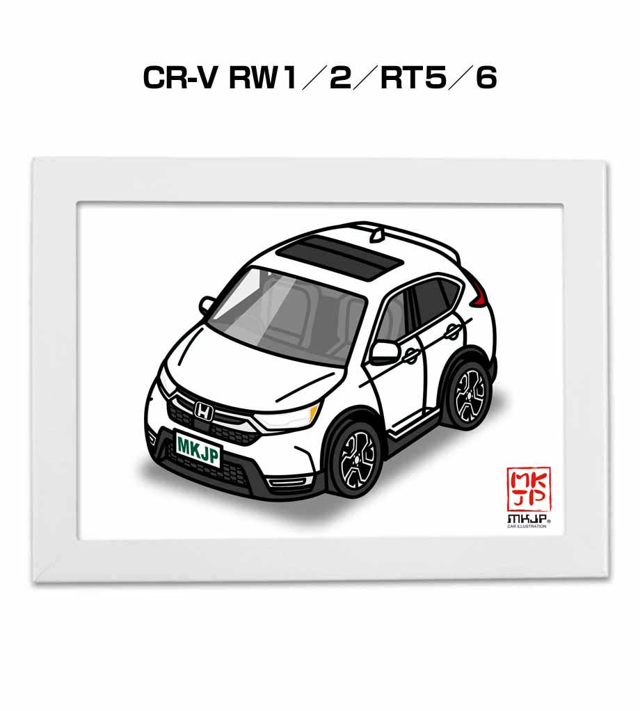 イラストA5 フレーム付き プレゼント 車 納車 祝い 男性 彼氏 メンズ 誕生日 クリスマス ホンダ CR-V RW1/2/RT5/6 送料無料