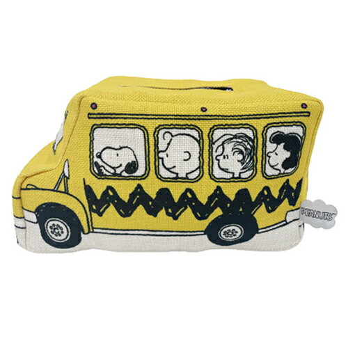 スヌーピー スクールバス ティッシュボックスカバー(ティッシュケース ピーナッツ プレゼント ギフト)[宅配便配送(メール便とネコポスは不可)]