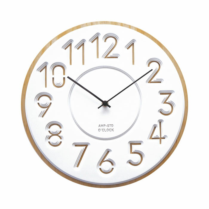 壁時計 掛時計 AMPERSAND アンパサンド カービングシリーズ ウォールクロック AMP-C039