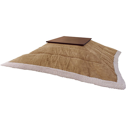 アイディア 便利 グッズ 東谷 薄掛けコタツ布団 正方形 ベージュ KK-141BE